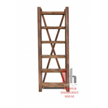 Wooden Narrow 6 tier Bookshelf